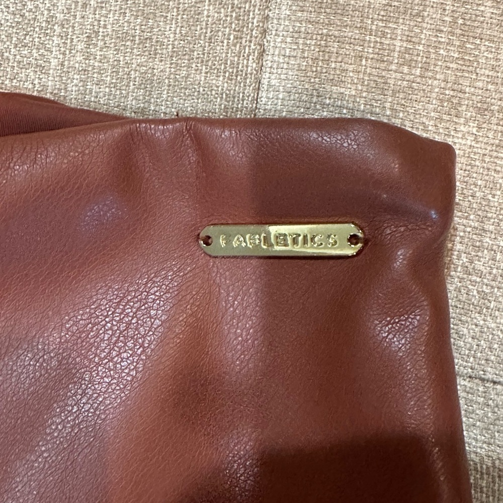 Vegan Leather High-Waisted Legging by Fabletics in Camel - Size L - NWOT - Picture 10 of 11